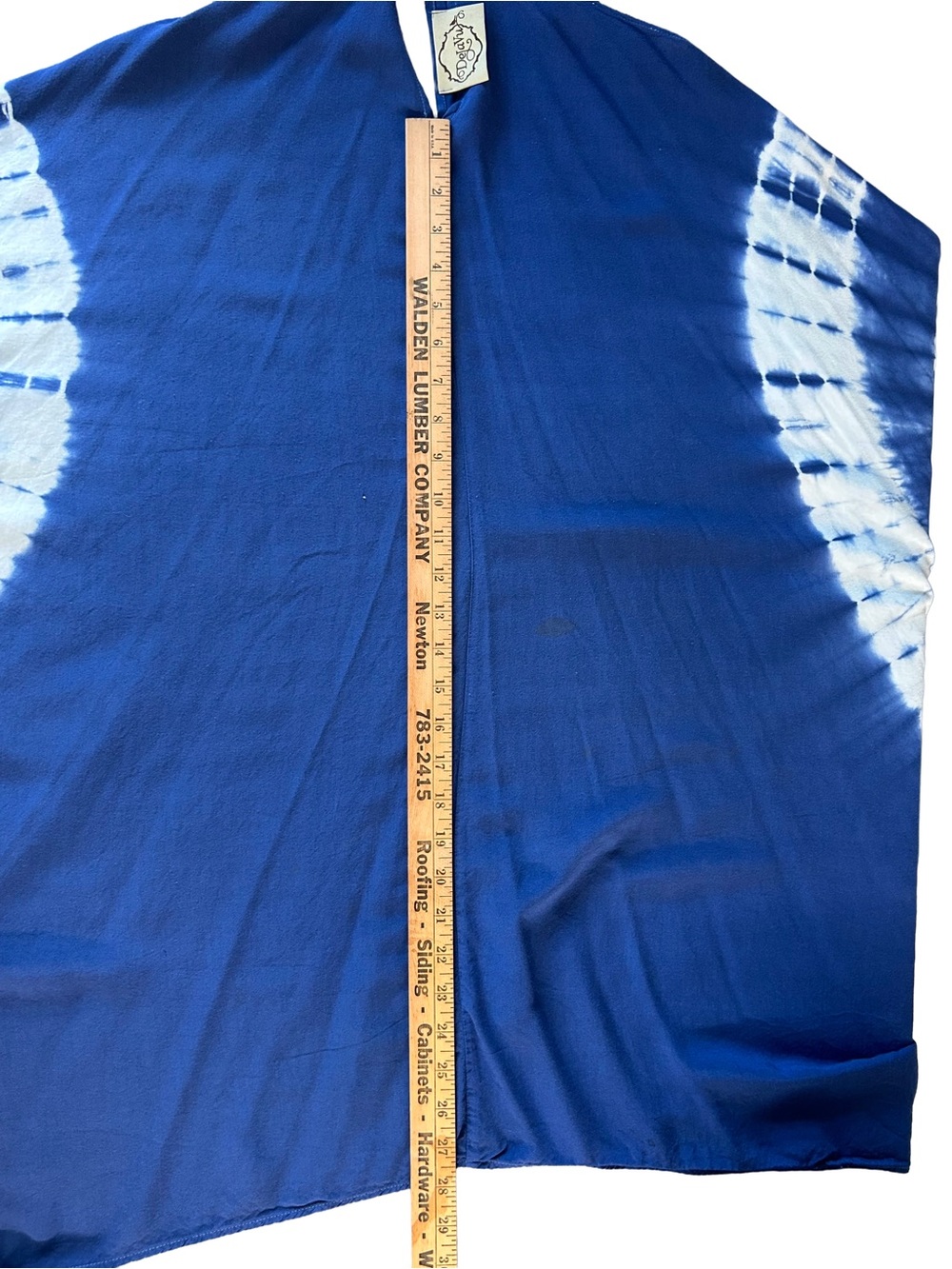 Blue Tie-Dye Maxi Dress with Spaghetti Straps - Picture 8 of 8